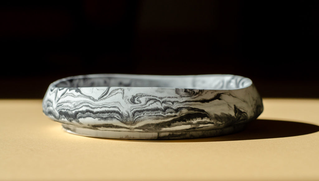 Cast stone tray OMBRA